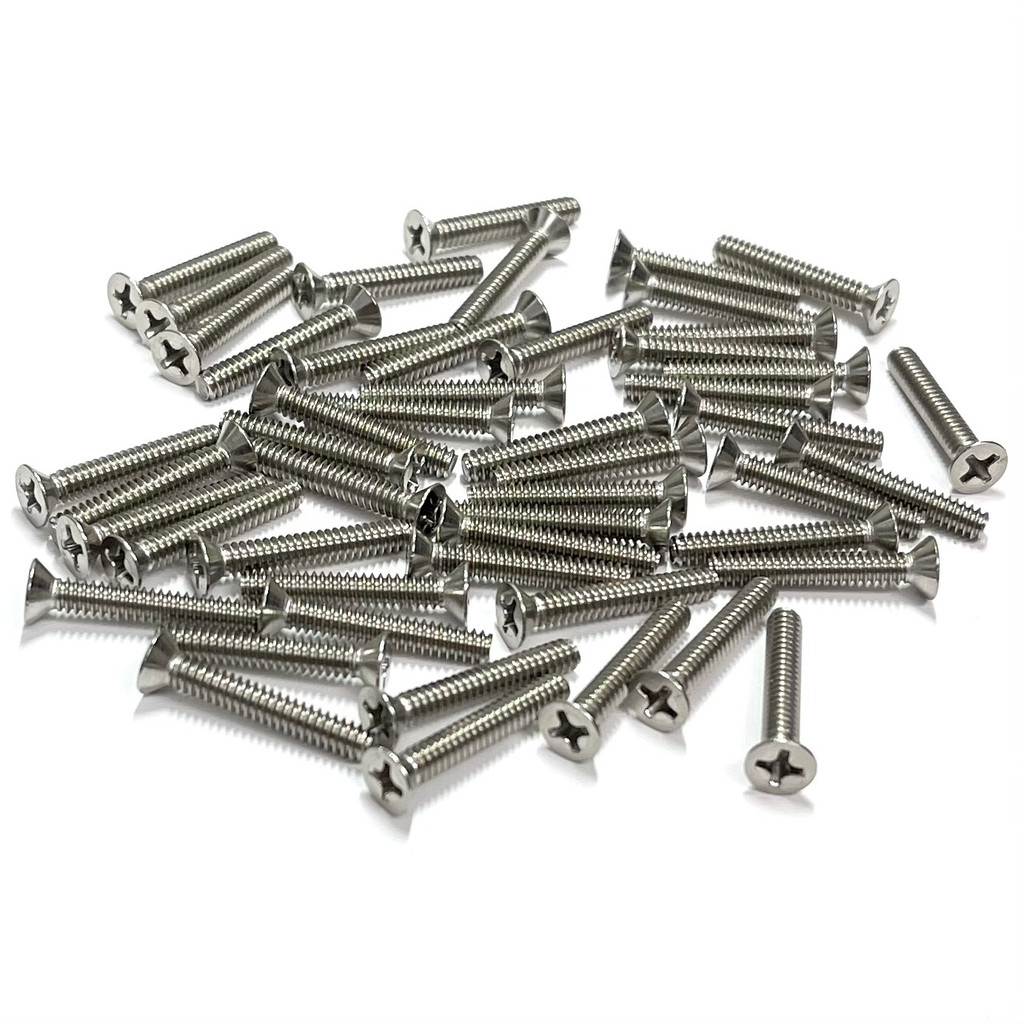 (PKG of 50) 6-32 x 7/8" Machine Screw, Phillips Flat Head, 18-8 Stainless Steel