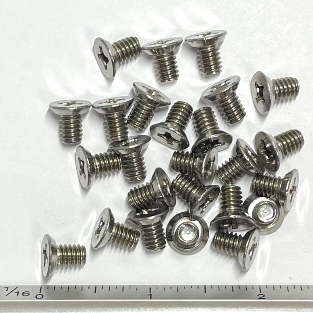 (PKG of 25) 12-24 x 3/8" Machine Screw, Phillips Flat Undercut, 18-8 Stainless