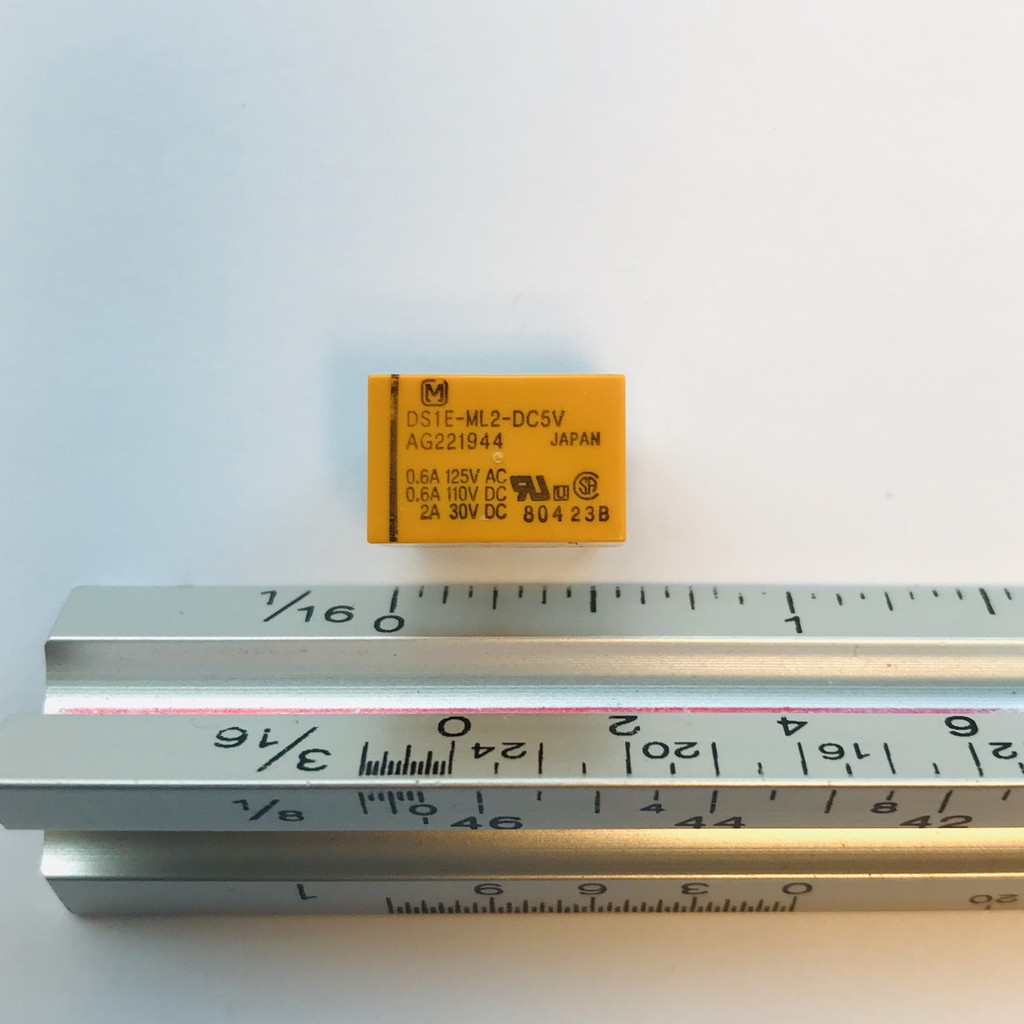 5VC SPDT (1 Form C) Relay, Latching, Low Profile, Panasonic, DS1E-ML2-DC5V