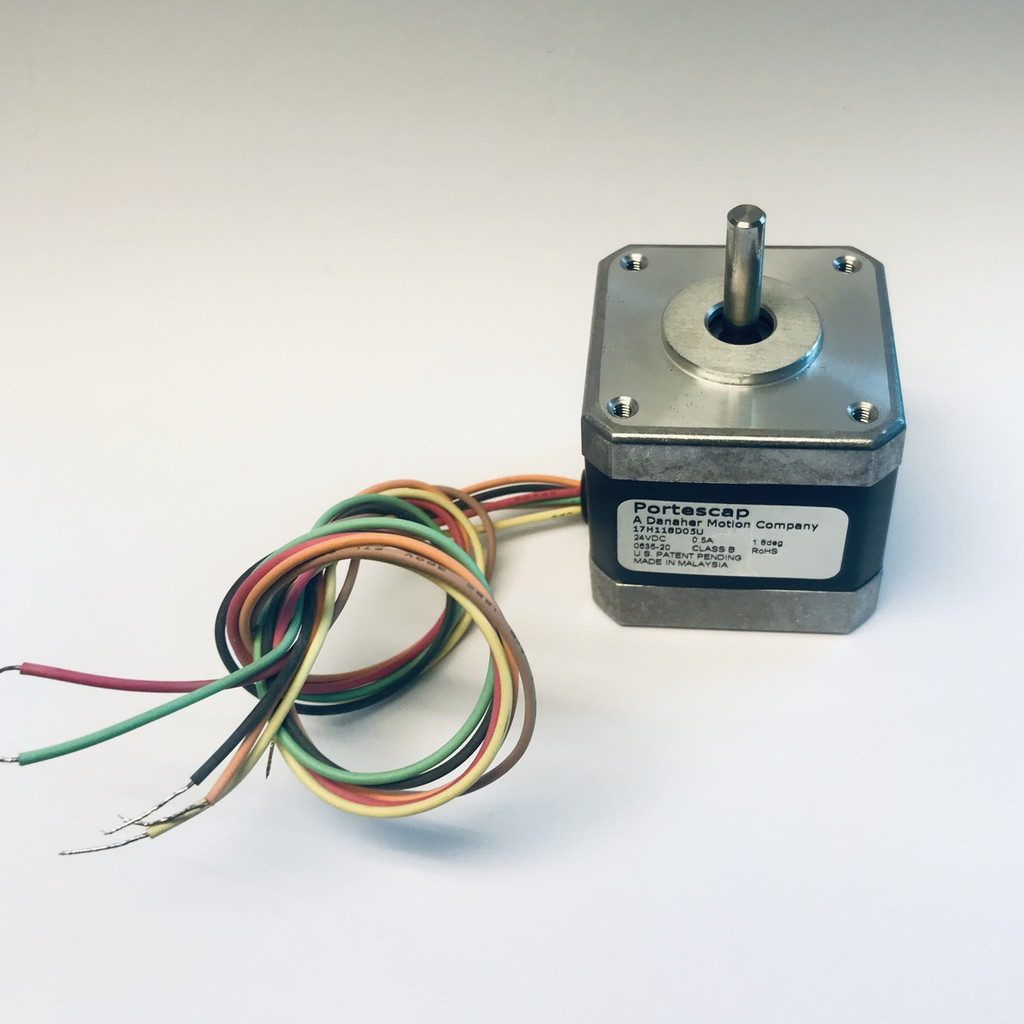 Nema 17 Stepper Motor, 38 oz-in, 24VDC, 0.5A, Unipolar, Portescap 17H118D05U