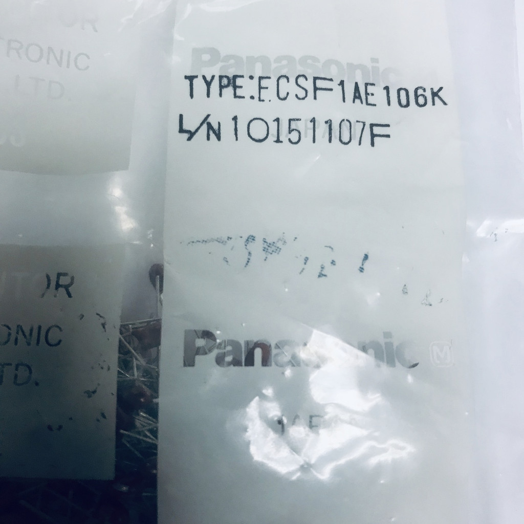 (PKG of 5) 10uF 10V Tantalum Capacitors, Solid, Resin Dipped, 10%, Panasonic EF