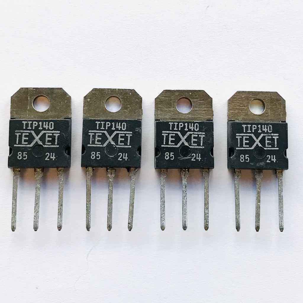 (PKG of 4) TIP140 NPN Darlington Transistor, 10A, 60V, TEXET, TO-218