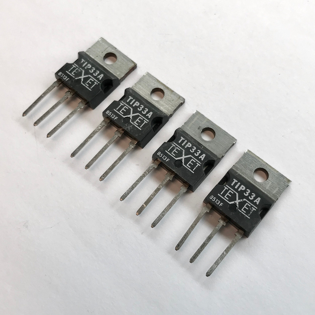 (PKG of 4) TIP33A NPN Power Transistor, 10A, 60V, TEXET, TO-218