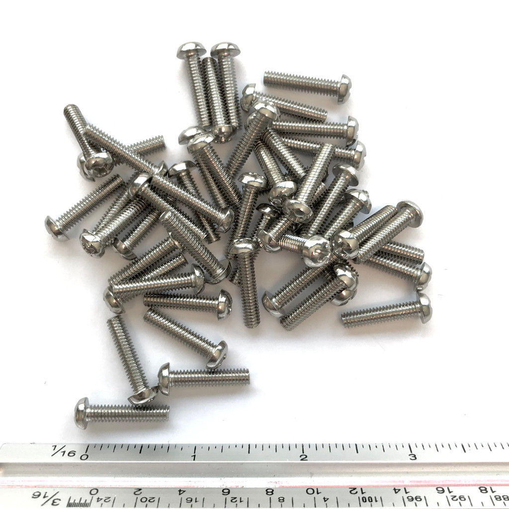 (PKG of 50) 8-32 x 3/4” Machine Screw, Phillips Round Head, Zinc Plated Steel