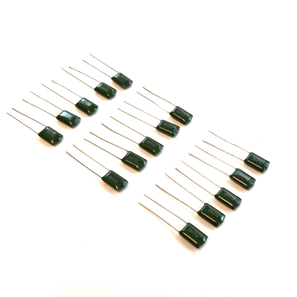 (PKG of 15) 0.047uF 100V Polyester Film Capacitor, 5% Tolerance, Tecate