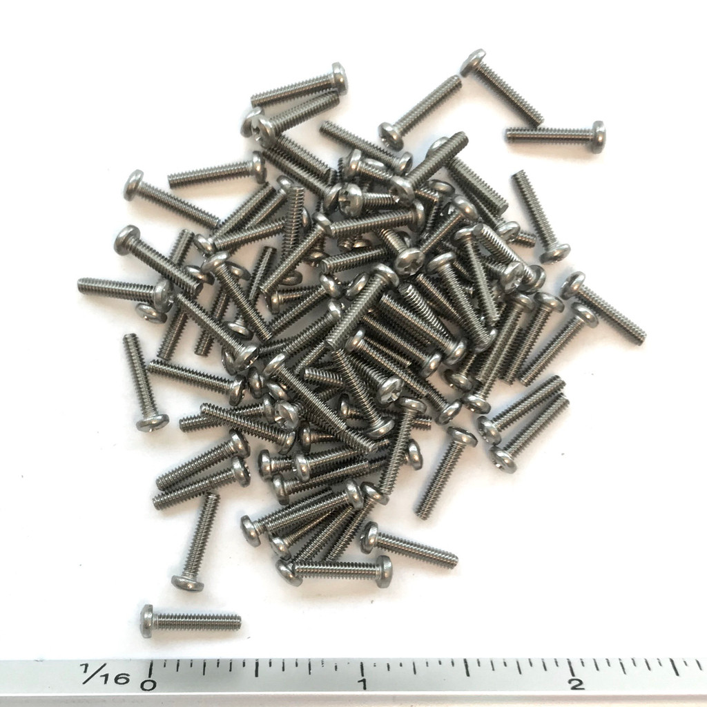 (PKG of 100) 2-56 x 7/16" Machine Screw, Phillips Pan Head, 18-8 Stainless Steel