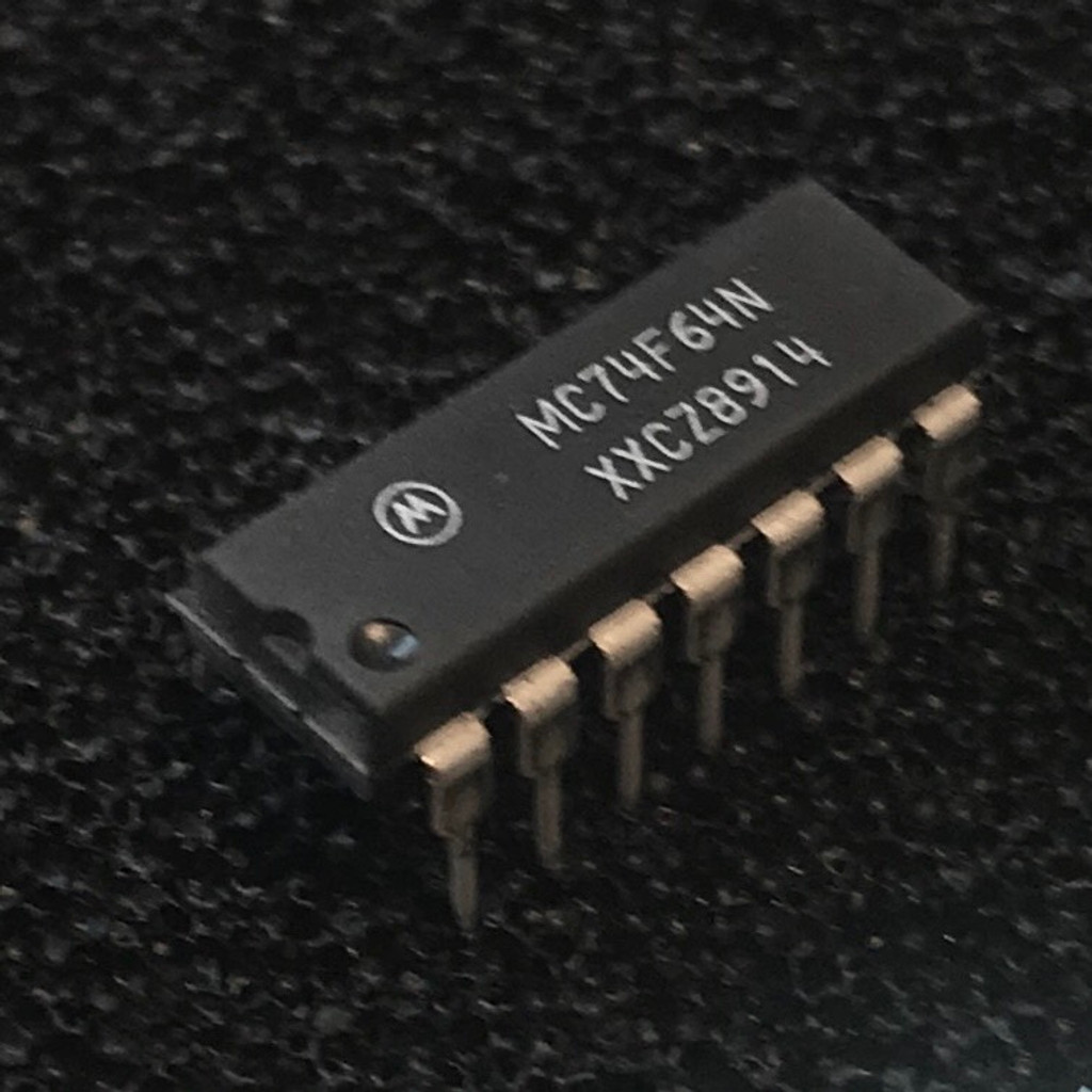 (PKG of 5) MC74F64N 4-2-3-2-input AND-OR-Invert Gate, PDIP-14, Motorola