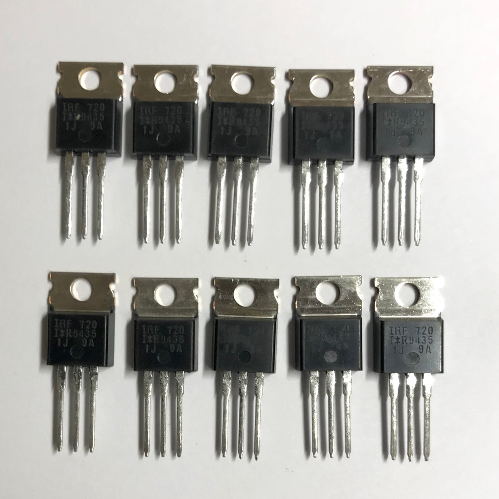 (PKG of 10) IRF720 N-Channel Power MOSFET, 400V, 3.3A, IR, TO-220