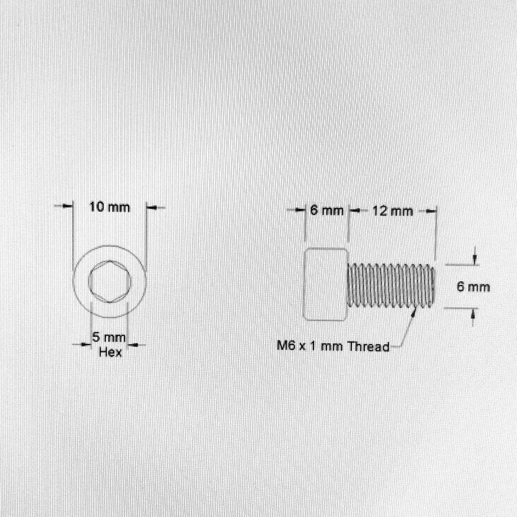 (PKG of 25) M6 x 12mm, Socket Head Cap Screw, M6-1.0x12mm, A2 Stainless Steel