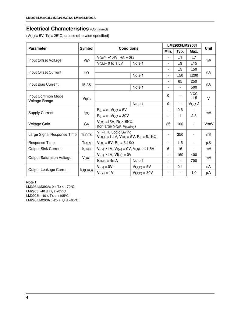 (PKG of 10) LM393N Dual Differential Comparator, PDIP-8, Fairchild