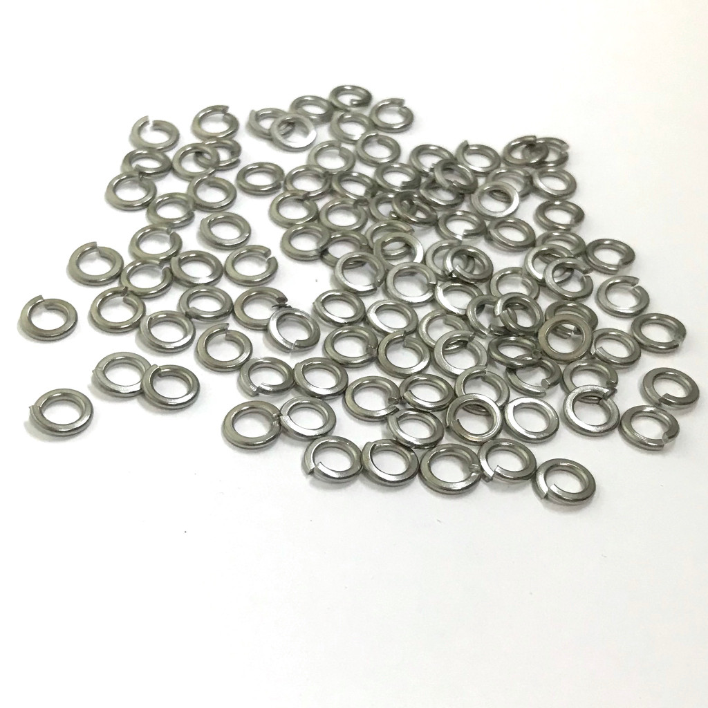 (PKG of 100) #10 Split Ring Lock Washer, 18-8 Stainless Steel, 0.334" OD