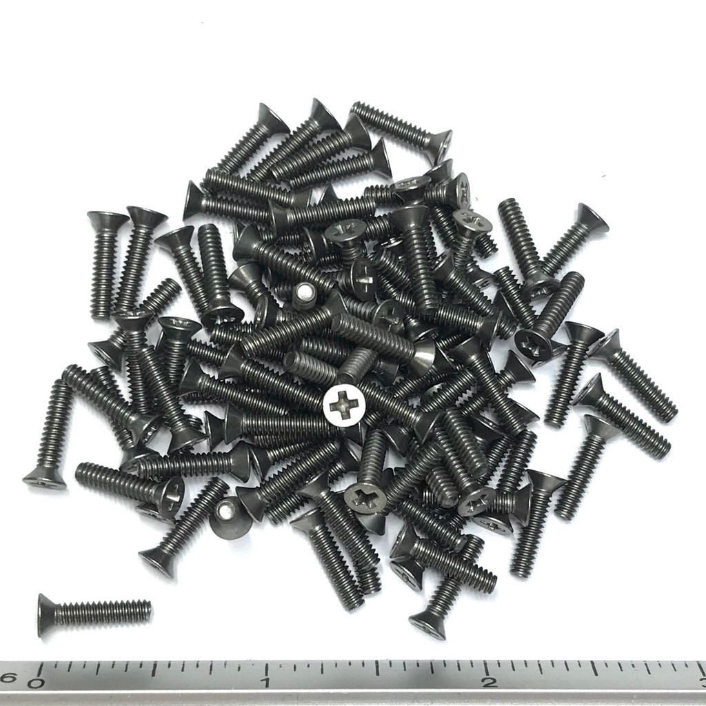 (PKG of 100) 4-40 x 1/2" Machine Screw, Phillips Flat Head, 18-8 Stainless Steel