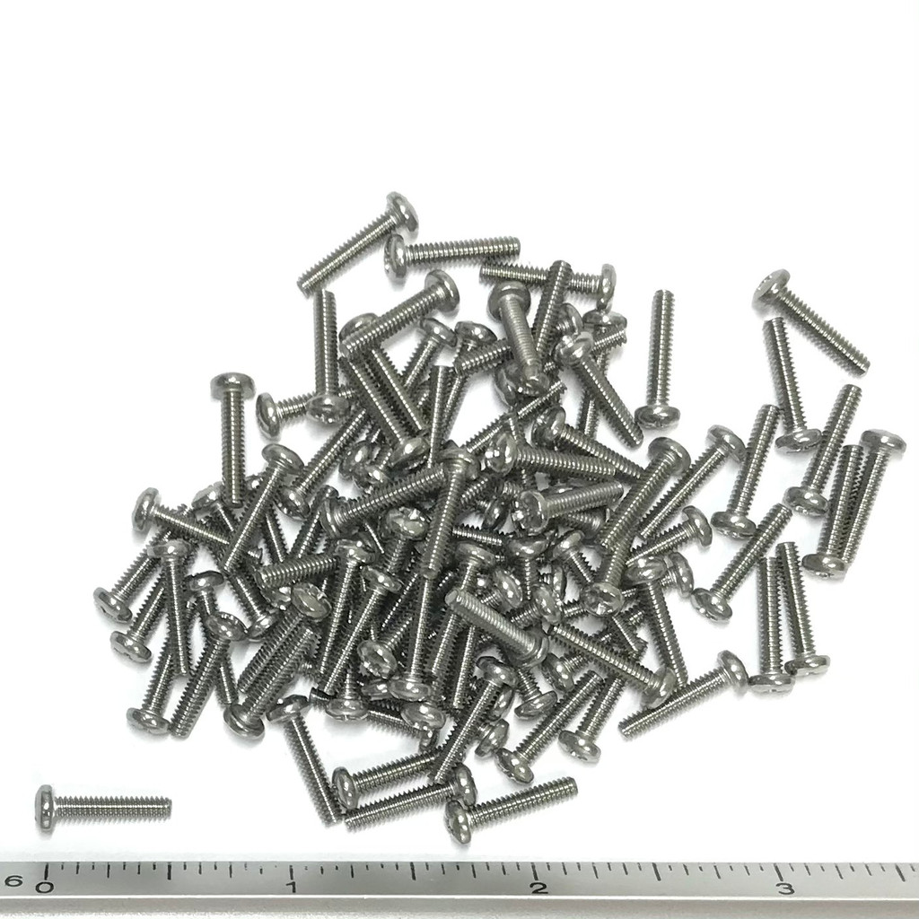 (PKG of 100) 3-48 x 1/2" Machine Screw, Phillips Pan Head, 18-8 Stainless Steel