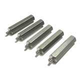 (PKG of 5) Standoff, 1/4” Hex, Male-Female, 2-56, 1-1/8” Length, Stainless Steel