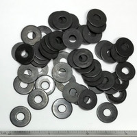 (PKG of 50) #10 Black Oxide Stainless Flat Washer, MS15795-847B, 0.562" OD