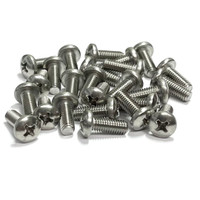 (PKG of 25) 10-32 x 1/2" Machine Screw, Phillips Pan Head, 18-8 Stainless Steel