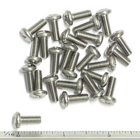 (PKG of 25) 10-32 x 1/2" Machine Screw, Phillips Pan Head, 18-8 Stainless Steel