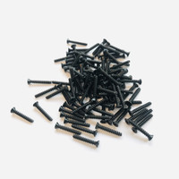 (PKG of 100) #4 x 3/4” Plastite Style Screw, Phillips, Flat Head, Steel, Black Oxide