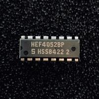 (PKG of 10) HEF4052B Dual 4-Channel Analog Multiplexer, DIP-16, Signetics