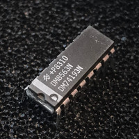 (PKG of 5) DM74193N / DM8563N Synchronous Up/Down 4-Bit Binary Counter, PDIP-16, National