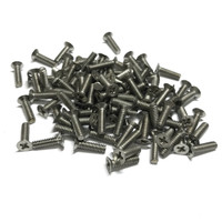 (PKG of 100) 6-32 x 1/2” Machine Screw, Phillips Flat 100 Head, Stainless Steel