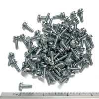 (PKG of 100) 6-32 x 1/2" SEMS Screw, Square Cone Washer, Phillips Pan, Steel/Zn