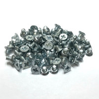 (PKG of 100) 6-32 x 3/16” Machine Screw, Phillips Flat Undercut Head, Zinc Steel