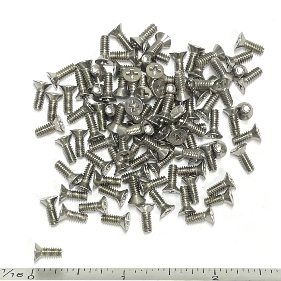 100 Viti Macchina 4-40 X 5/32 Acciaio Inox 18-8 - Testa Tonda Phillips