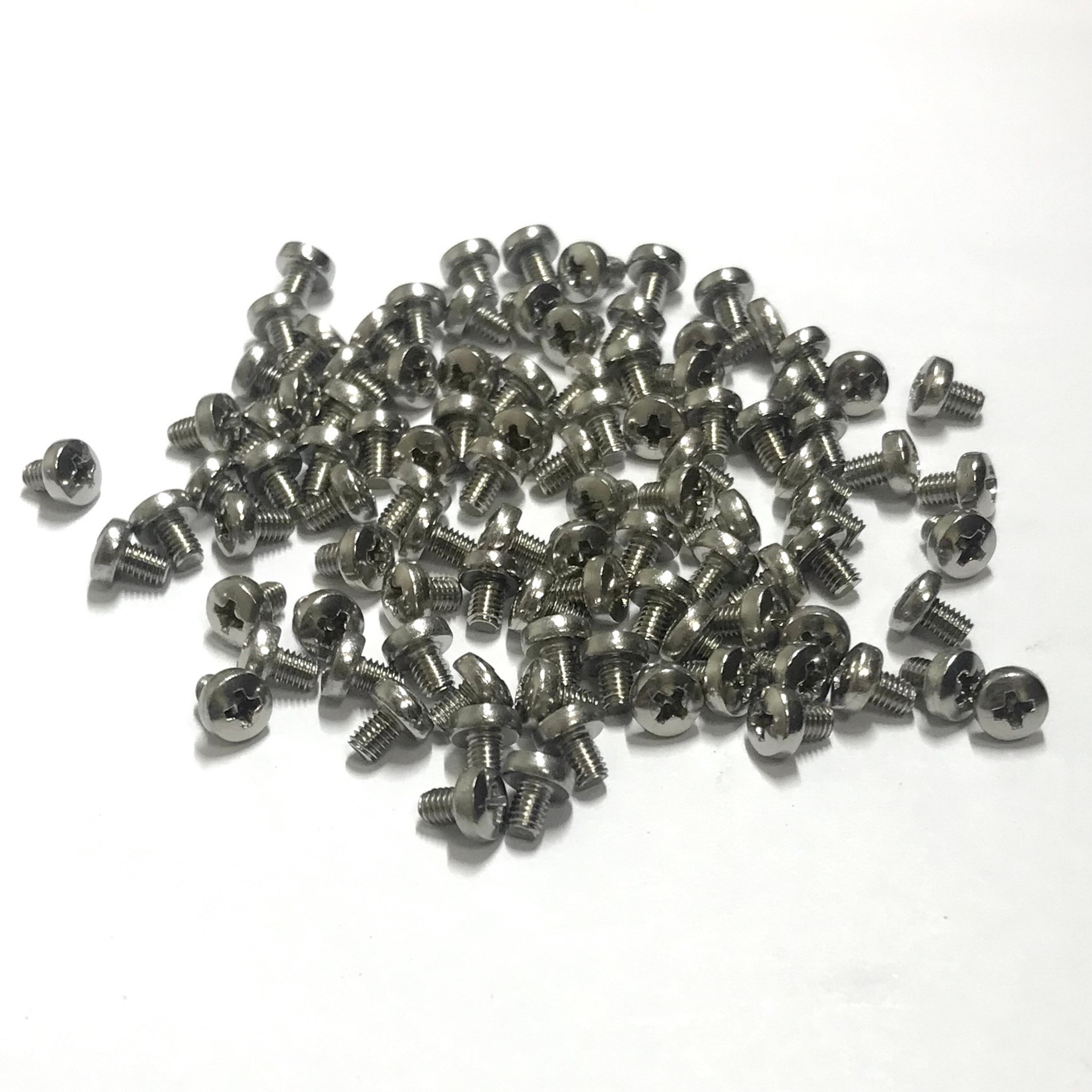PKG of 100) M3-0.5 x 4 mm Machine Screw, Phillips Pan Head, A2 Stainless,  M3x4 - orchidsound electronics
