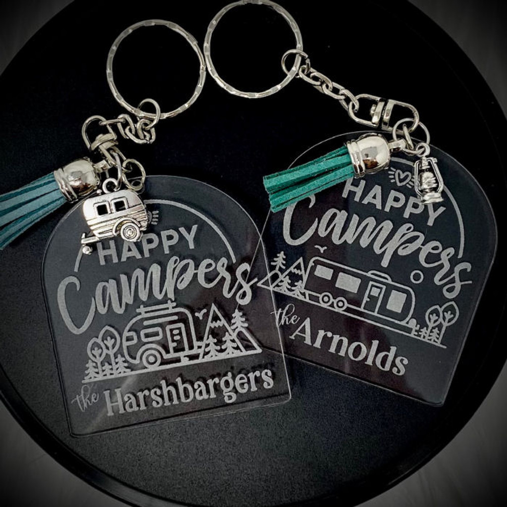 Happy Campers Acrylic Keychain