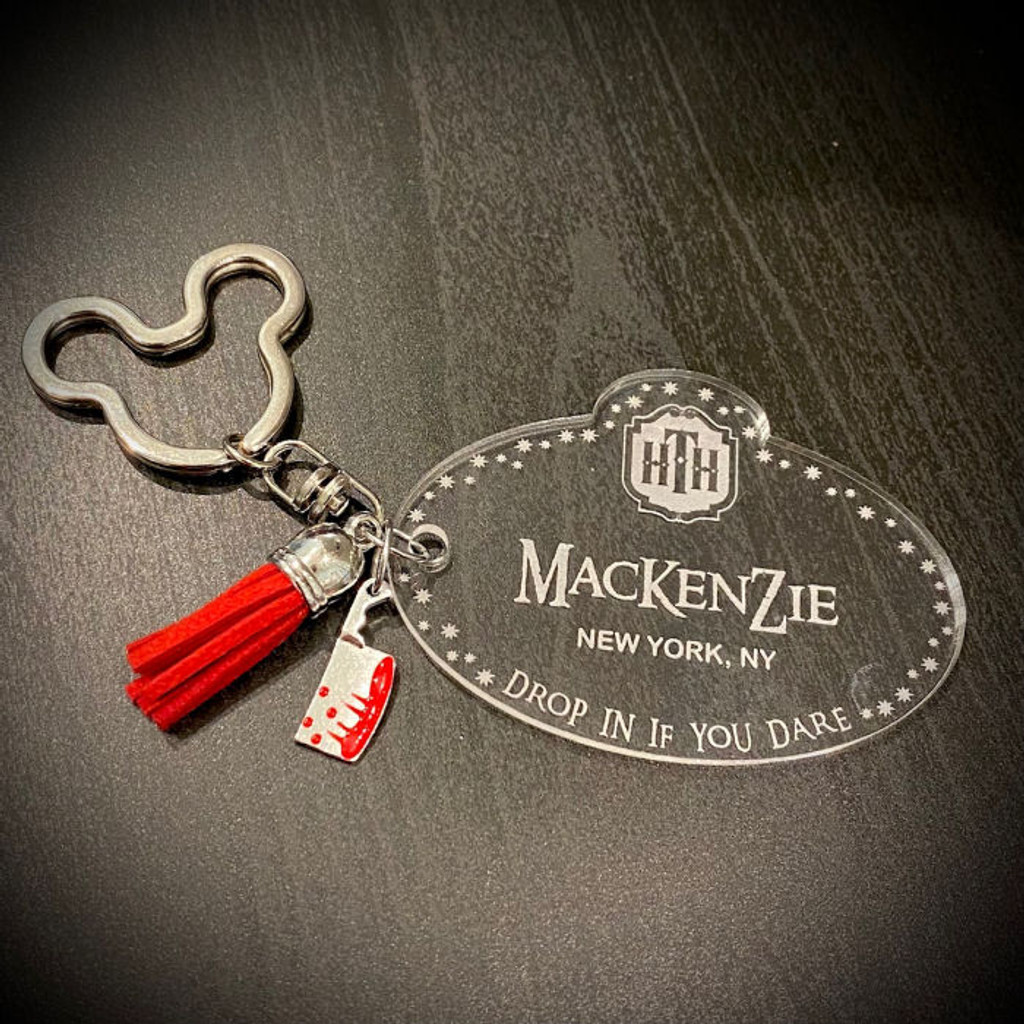 Hollywood Tower Hotel Cast Member Inspired Acrylic Key Chain