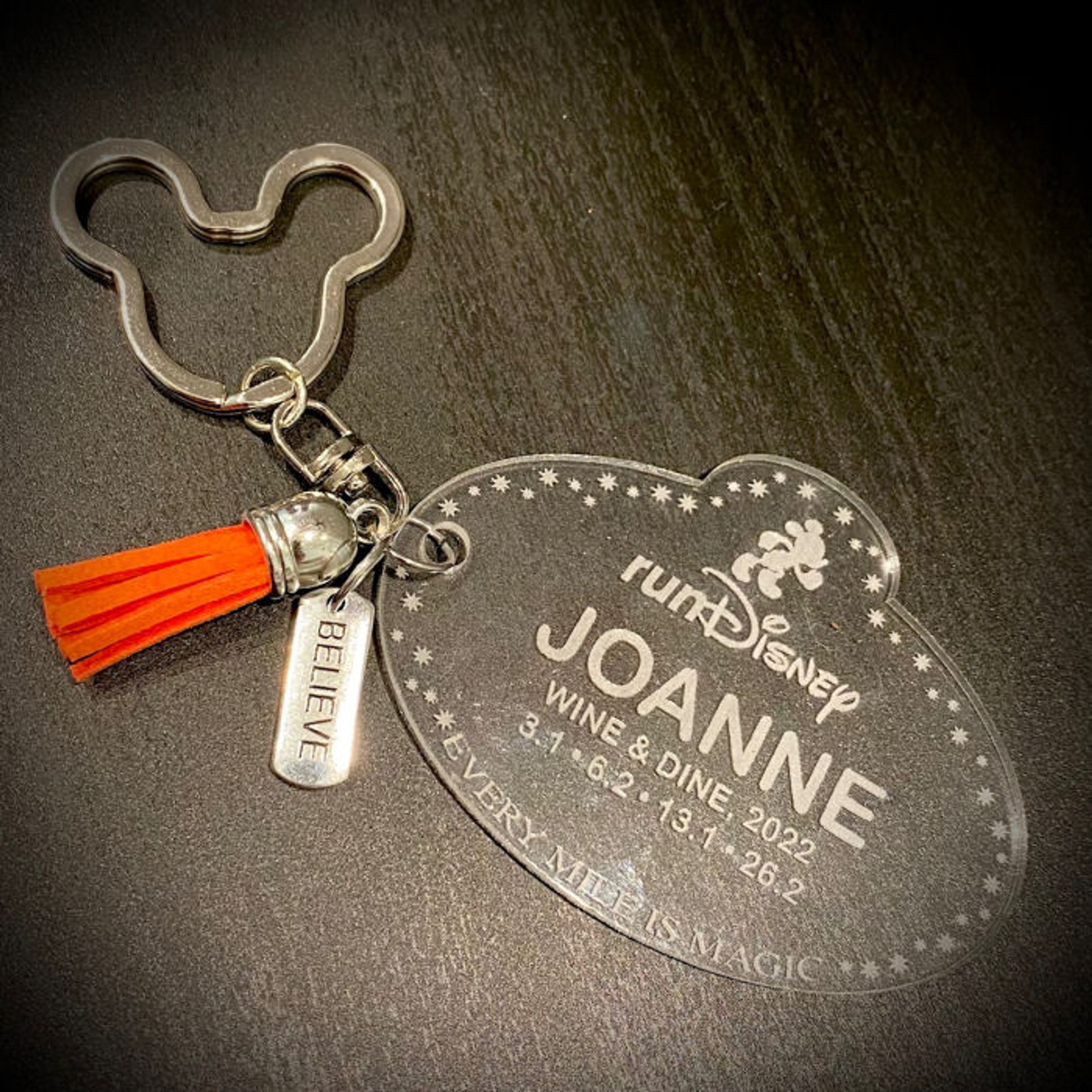 runDisney Cast Member Inspired Badge Keychain