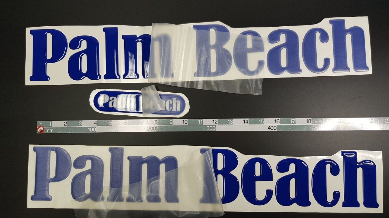 Palm Beach hullside raised decal set