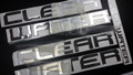 Clearwater Hullside chrome raised decal set