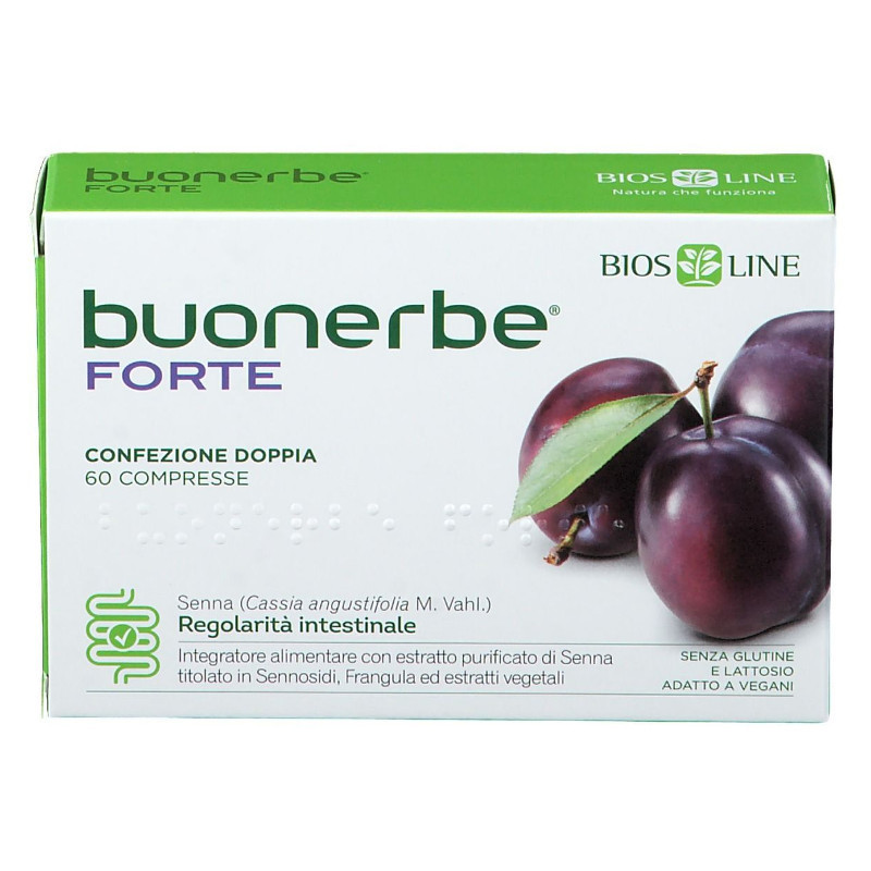 Bios Line Buonerbe Forte Integratore per il Transito Intestinale, 60 Compresse