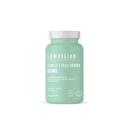 Lamuselab Integratore Capelli e Pelle Grassa Uomo Confezione 90 Capsule