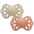 Bibs - Ciuccio Infinity Anatomico Silicone Vaniglia/Pesca 0-6 m Taglia 1 Confezione 2 Pezzi