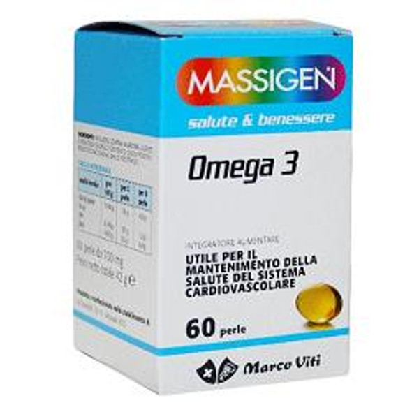 Massigen - Omega 3 Nuova Formulazione Potenziata Confezione 60 Perle