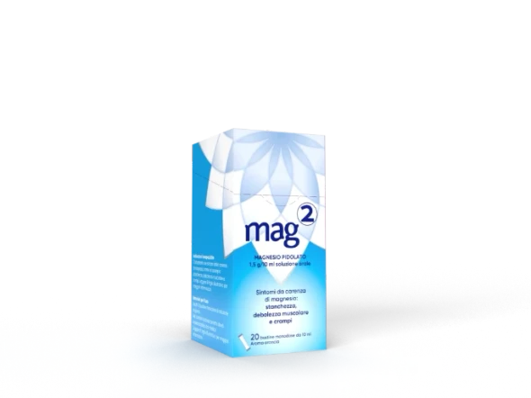 Mag - 2 Integratore Alimentare Magnesio Per Benessere Fisico E Mentale 1,5 Gr Confezione 20 Stick