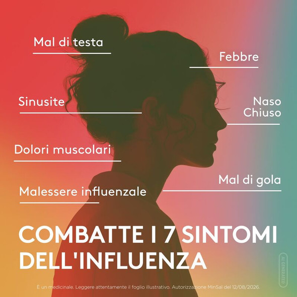 Aspirina - Influenza E Naso Chiuso Antidolorifico Decongestionante Sciogliere in Acqua Fredda e Calda 20 Bustine (Scadenza Prodotto 01/03/2027)