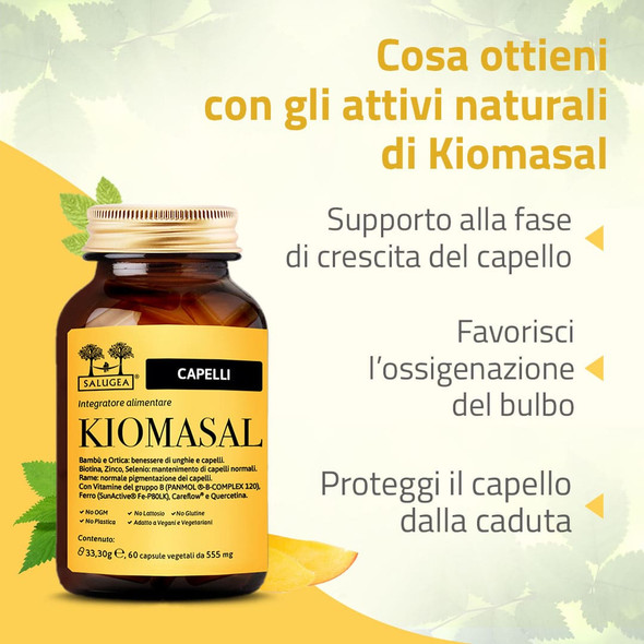 Salugea - Kiomasal Integratore per Unghie e Capelli Confezione 60 Capsule