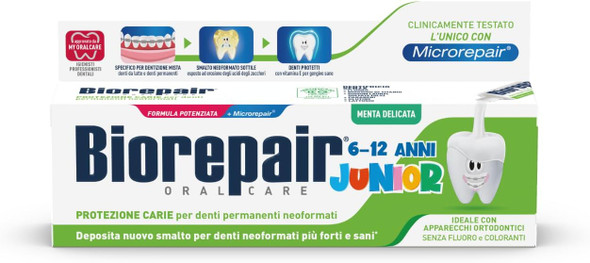 Biorepair - Junior Dentifricio Bambini 6/12 Anni Confezione 75 Ml