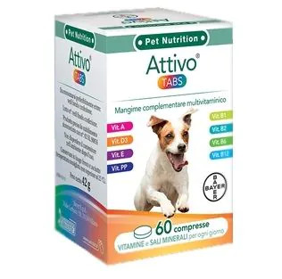 Attivo - Tabs Mangime Complementare Cani Confezione 60 Compresse