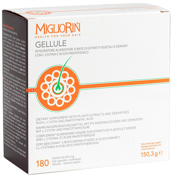 Migliorin Gellule Benessere Unghie e Capelli  Confezione 180 Gellule