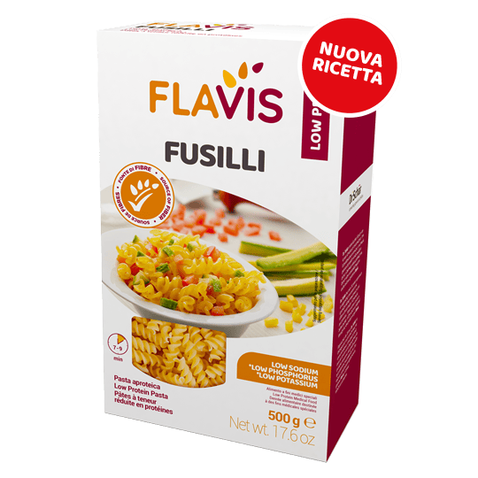 Flavis - Fusilli Pasta Aproteica Confezione 500 Gr