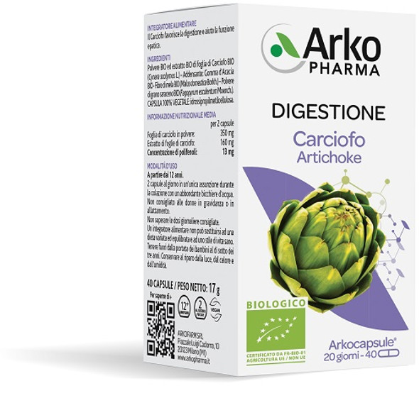 Arkopharma Integratore Carciofo Digestione E Funzione Epatica Confezione 45 Capsule
