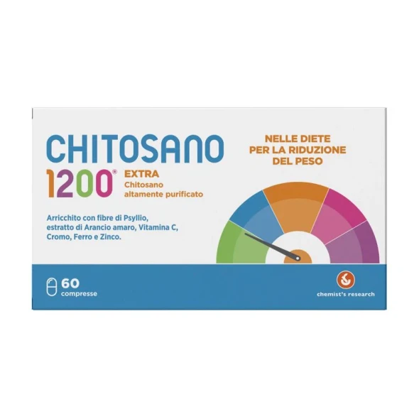 Chitosano 1200 - Extra Integratore Controllo Del Peso Confezione 60 Compresse