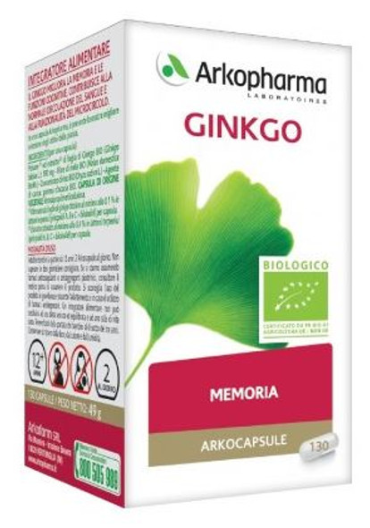 Arkocapsule Ginkgo Bio Integratore Funzioni Cognitive E Circolazione Confezione 45 Capsule