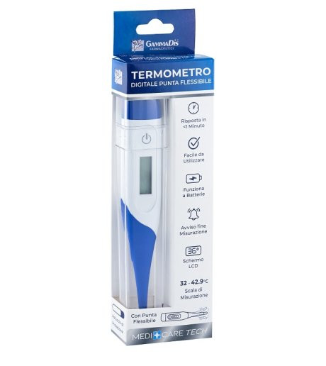 GammaDis - Termometro Digitale Punta Flessibile Confezione 1 Pezzo