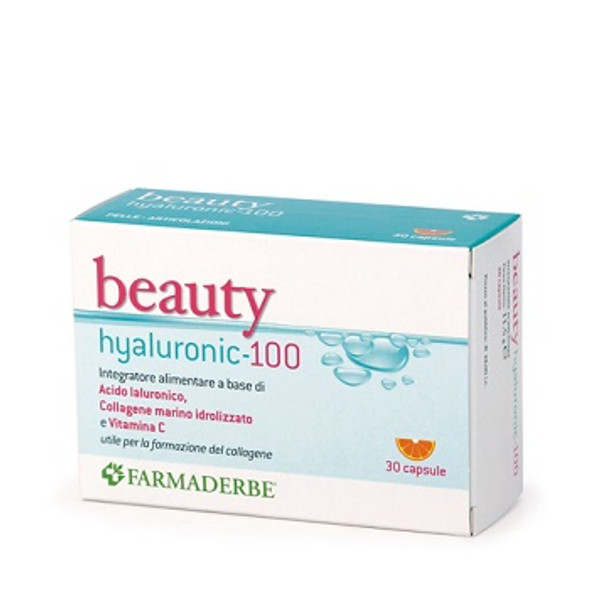Farmaderbe Beauty Hyaluronic-100 Gusto Arancia Confezione 30 Capsule